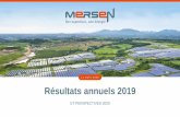 1 1 m a r s 2 0 2 0 Résultats annuels 2019 - MERSEN