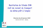 Restitution de l’étude CNR Coût de revient du transport du ...