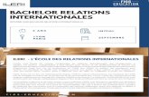 BACHELOR RELATIONS INTERNATIONALES