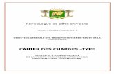 CAHIER DES CHARGES -TYPE - Ministère des Transports