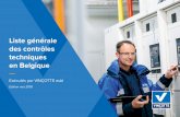 Liste générale des contrôles techniques en Belgique