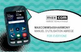 MAXCOMMS459HARMONY MANUEL D’UTILISATION ABREGE