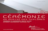 PROGRAMME DE LA CÉRÉMONIE DE REMISE DES DIPLÔMES