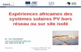 Expériences africaines des systèmes solaires PV hors ...