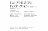 HANDBOOK OF GERMAN BUSINESS MANAGEMENT