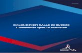 CALENDRIER SALLE 2019/2020 Commission Sportive Nationale