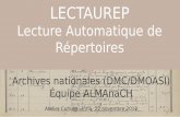 LECTAUREP Lecture Automatique de Répertoires
