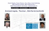 Anisotropie, Textur, Umformtechnik