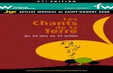 Les Chants - Juillet Musical de Saint-Hubert