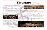 Atelier de français - Texte documentaire L’orchestre