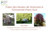 Faire des études de Sciences à l'Université Paris Sud
