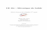 UE 41c : Mécanique du Solide