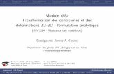 Module #8a Transformation des contraintes et des ...