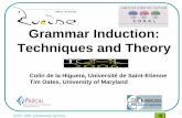 Grammar Induction: Techniques and Theory - UNIV - NANTES