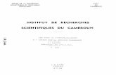 INSTITUT DE RECHERCHES SCIENTIFIQUES DU CAMEROUN