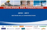 CATALOGUE DES FORMATIONS - Confederation Construction