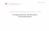 Programme d’études Saxophone - education.lu
