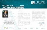 N° 5 JUIN 2016 ACTIONNAIRES - Alliance Assurances