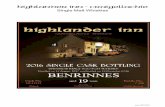 Malt Whisky List - The Highlander Inn
