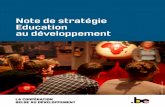 Note de stratégie Education au développement
