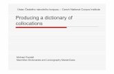 Producing a dictionary of collocations