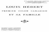 Louis H©bert premier colon canadien et sa famille