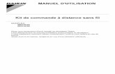 MANUEL D'UTILISATION Kit de commande à distance sans fil