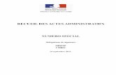RECUEIL DES ACTES ADMINISTRATIFS - Indre-et-Loire