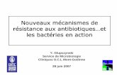 Nouveaux mécanismes de résistance aux antibiotiques…et les ...