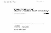 FM/MW/LW Auto radio CD uređaj