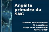 Angiite primaire du SNC - Rheumatology