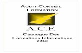 catalogue de formations informatiques - Audit Conseil Formation