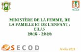MINISTÈRE DE LA FEMME, DE LA FAMILLE ET DE L’ENFANT ...