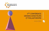 1ÈRE CONFÉRENCE GRANDS DONATEURS ET PHILANTHROPIE
