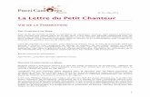 La Lettre du Petit Chanteur 52 Mai 2013 - Petits Chanteurs