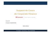 Support de Cours de Corporate Finance
