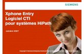 Xphone Entry Logiciel CTI pour systèmes HiPath