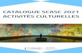 CATALOGUE SCASC 2021 ACTIVITÉS CULTURELLES