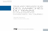 TRANSFORMATIONS DES MARCHÉS DU TRAVAIL
