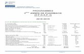 PROGRAMMES 3 ANNÉE DE PHARMACIE (D.F.G.S.P. 3) 2018-2019