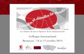Colloque international Besançon - 16 et 17 octobre 2014
