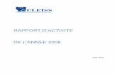 RAPPORT D’ACTIVITE DE L’ANNEE 2008 - Cleiss