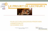 LE PROJET DE LECTEUR 1 - Education