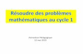 Résoudre des problèmes mathématiques au cycle 1