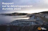 Rapport sur le développement durable 2020 d'Hydro-Québec