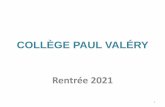 COLLÈGE PAUL VALÉRY Rentrée 2021