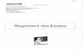 Règlements des Etudes + Pôle culturel St Pierre
