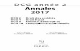 DCG année 2 Annales 2017 - Dunod