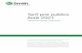 Tarif prix publics Août 2021 - A.O. Smith