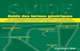 Guide des termes génériques. - Quebec.ca